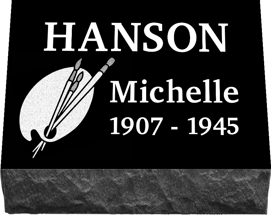 12" x 8" x 4" Single Marker SANDBLASTED ENGRAVING