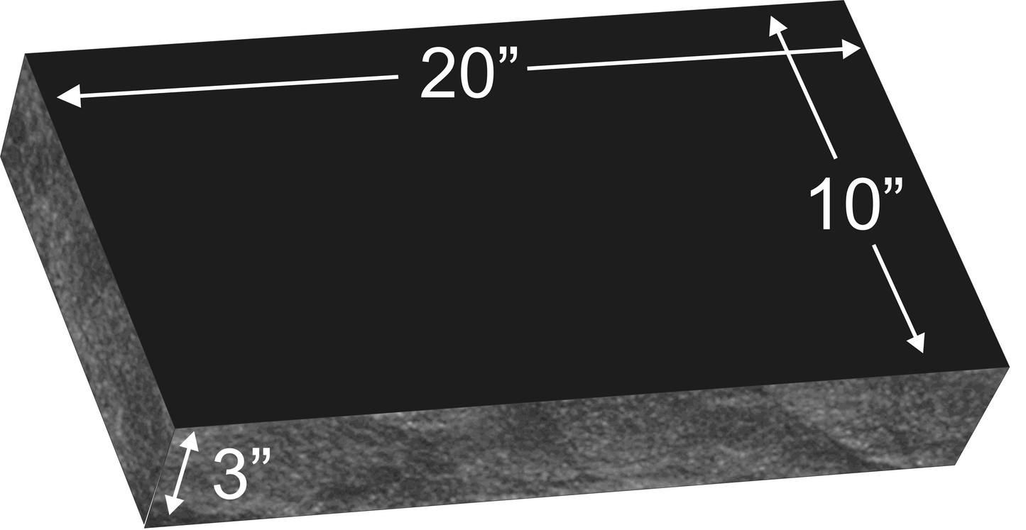 20" x 10" x 3" Single Marker SANDBLASTED ENGRAVING