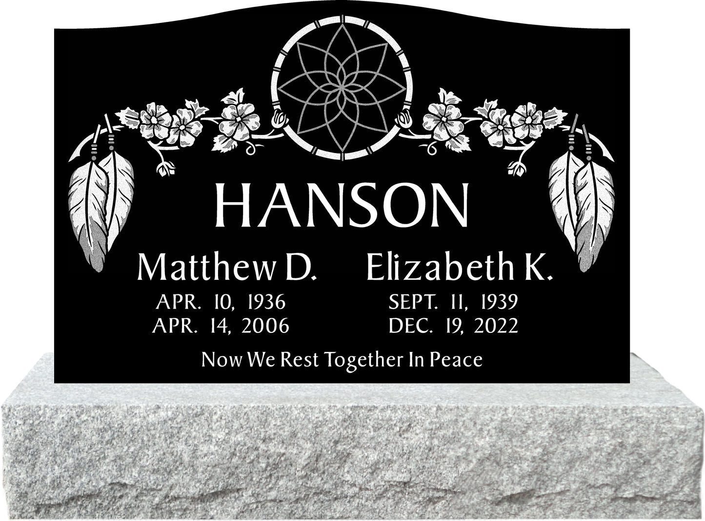 30" x 6" x 20" BLACK POLISH 2 SANDBLASTED UPRIGHT & BASE - PRE-ORDER FOR 2026