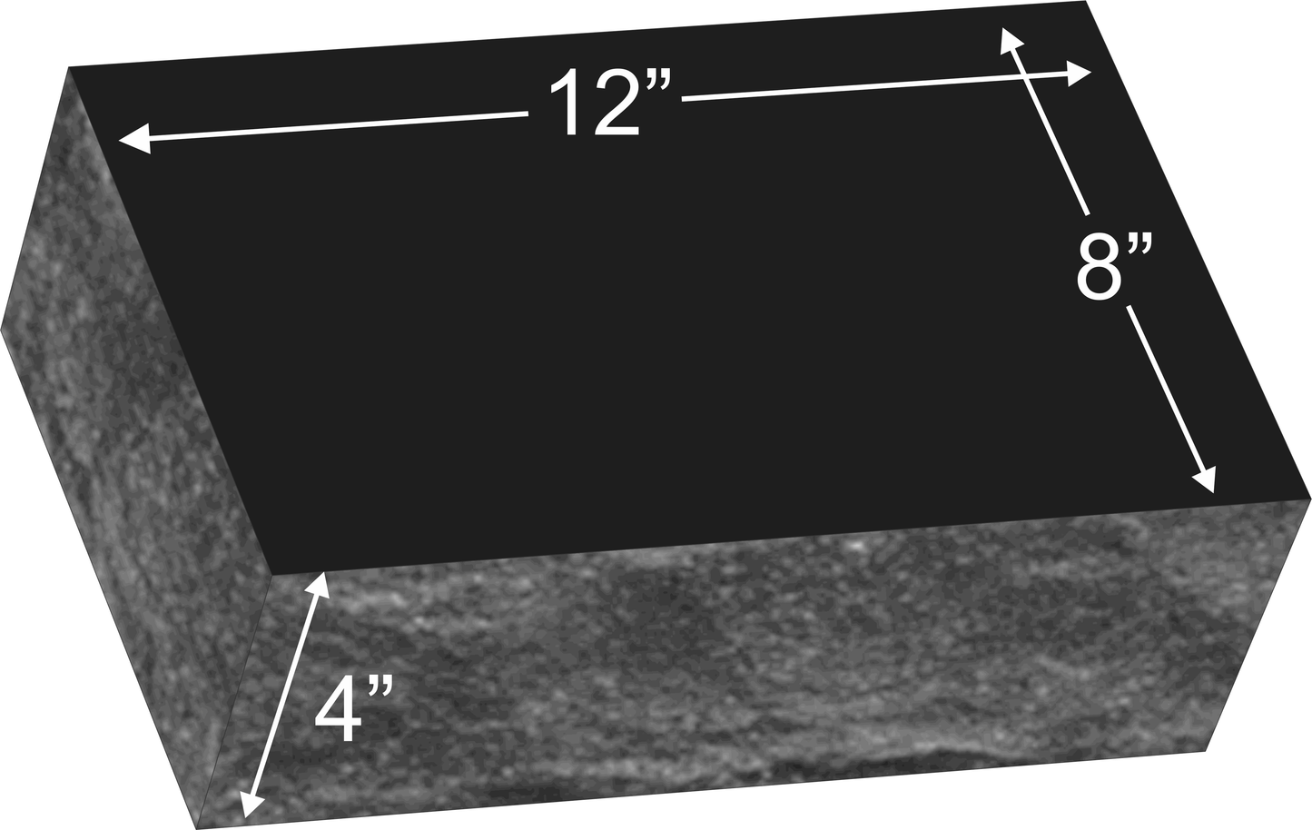 12" x 8" x 4" Single Flat Grave Marker 42 lbs DELIVERED IN 2 WEEKS