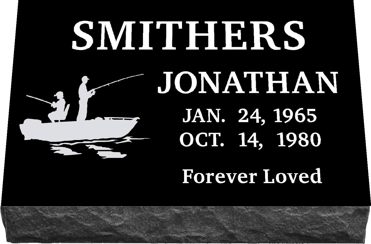 20" x 10" x 3" Single Marker SANDBLASTED ENGRAVING