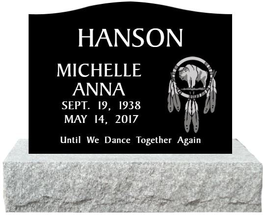 24" x 4" x 18" BLACK POLISH 2 Single Upright & Base SANDBLASTED ENGRAVING - PRE-ORDER FOR 2026