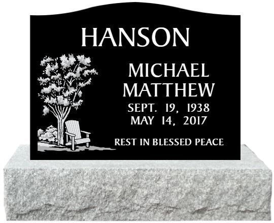 24" x 6" x 18" Single Upright Monument 285lbs with Base 238lbs DELIVERED IN 2 WEEKS