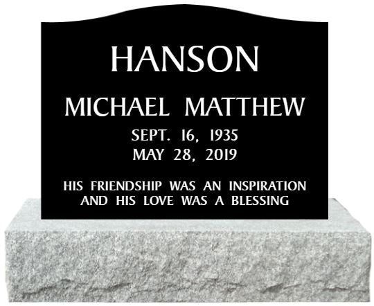 24" x 6" x 18" Single Upright Monument 285lbs with Base 238lbs DELIVERED IN 2 WEEKS