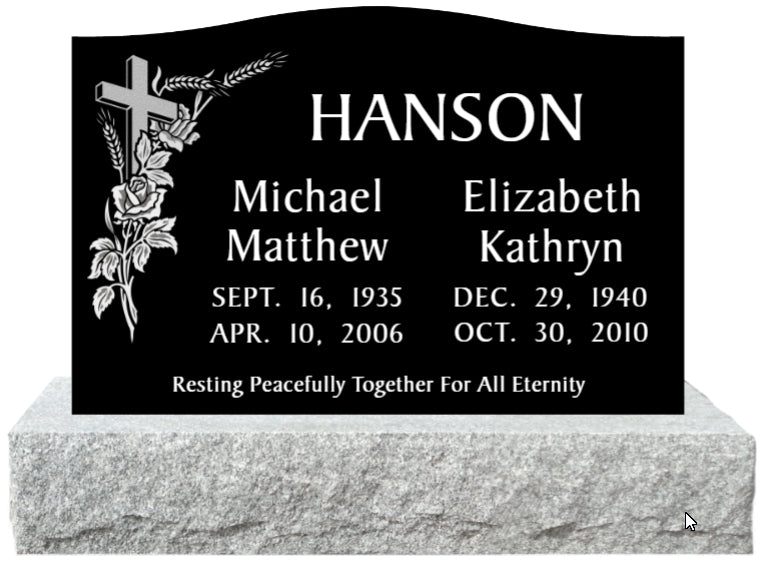 30" x 6" x 20" Double Upright Monument 396lbs with Base 285lbs DELIVERED IN 2 WEEKS