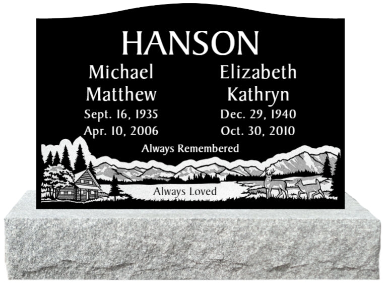 30" x 6" x 20" Double Upright Monument 396lbs with Base 285lbs DELIVERED IN 2 WEEKS