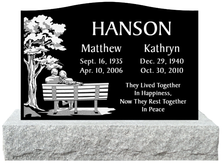 30" x 6" x 20" Double Upright Monument 396lbs with Base 285lbs DELIVERED IN 2 WEEKS