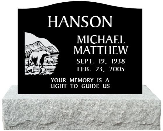 24" x 4" x 18" Single Upright Monument 189lbs with Base 220lbs DELIVERED IN 2 WEEKS