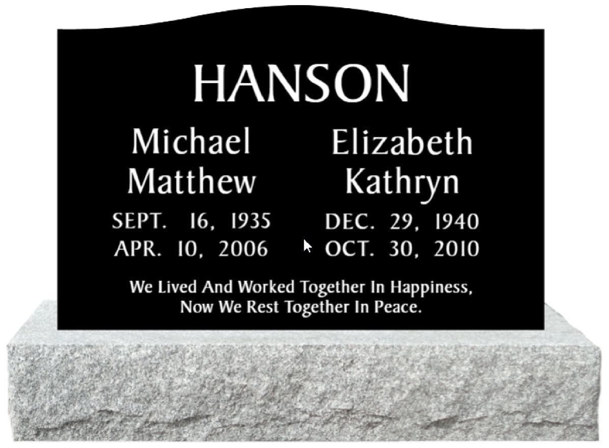 30" x 6" x 20" Double Upright Monument 396lbs with Base 285lbs DELIVERED IN 2 WEEKS
