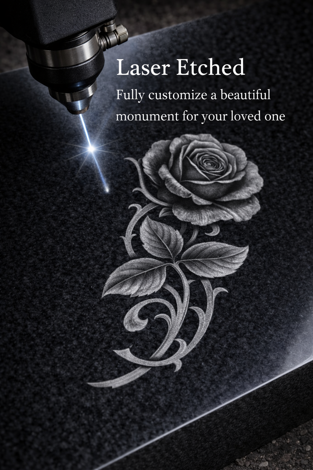 LASER ETCHED - FULLY CUSTOMIZABLE TO HONOUR YOUR LOVED ONE