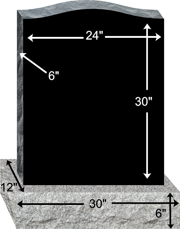 24" x 6" x 30" BLACK POLISH 2 LASER UPRIGHT & BASE - PRE-ORDER FOR 2026