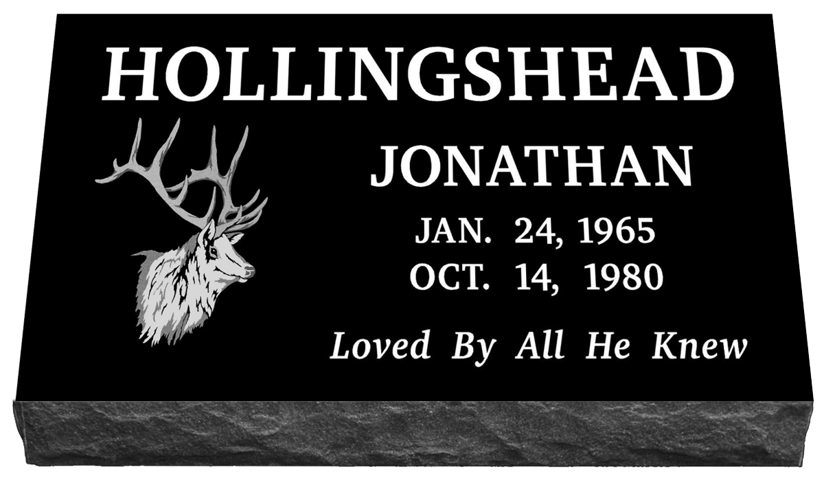 24" x 14" x 4" SALE PRICE!! Single Marker SANDBLASTED ENGRAVING