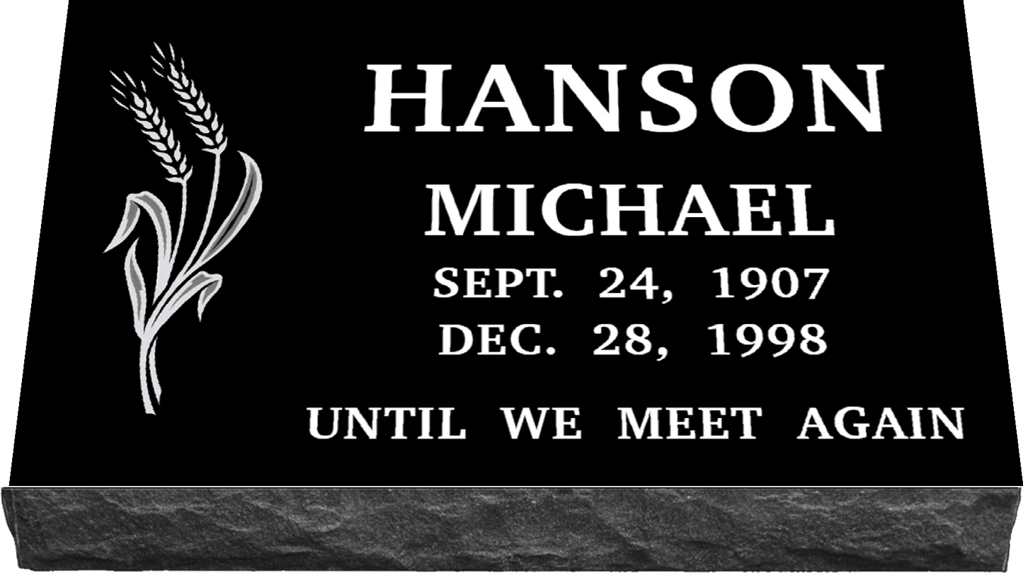 24" x 14" x 4" SALE PRICE!! Single Marker SANDBLASTED ENGRAVING
