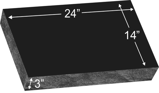 24" x 14" x 3" LASER ETCHING
