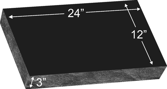 24" x 12" x 3" LASER ETCHING